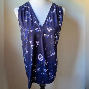 41 Hawthorn Sleeveless Floral Print VNeck Blouse Size 1x Career Top